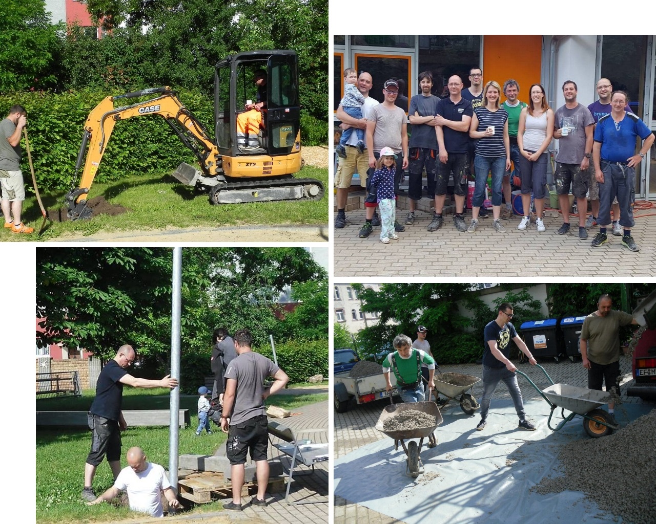 Foto Arbeiten an der Sonnensegelanlage